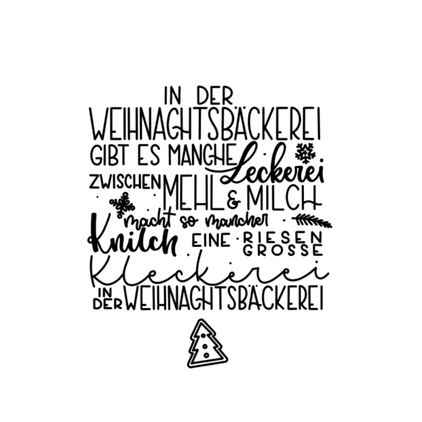 Fenstervorlage Weihnachtsbäckerei